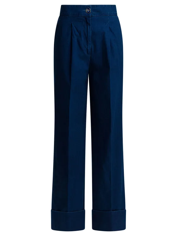WIDE-LEG JEANS WITH PLEATS sold by Lord & Taylor