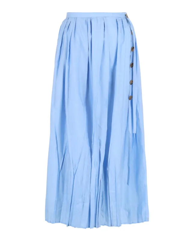 Pleated Wrap Midi Skirt sold by Lord & Taylor