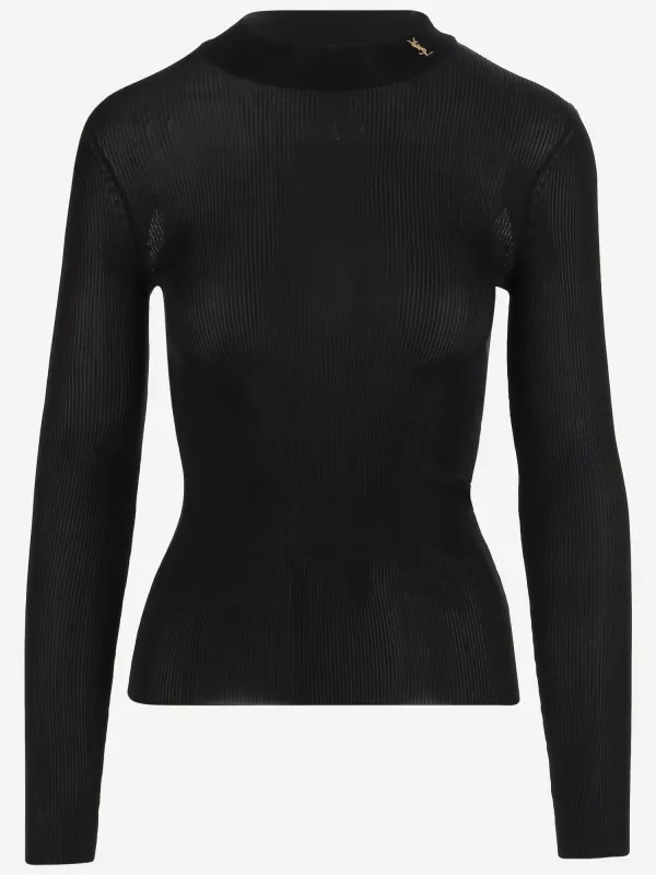 Silk Top with Logo sold by Lord & Taylor