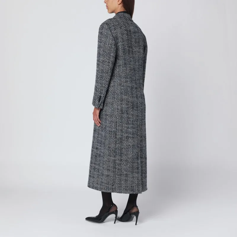 Tagliatore Black houndstooth double-breasted coat sold by Lord & Taylor product image thumbnail 2