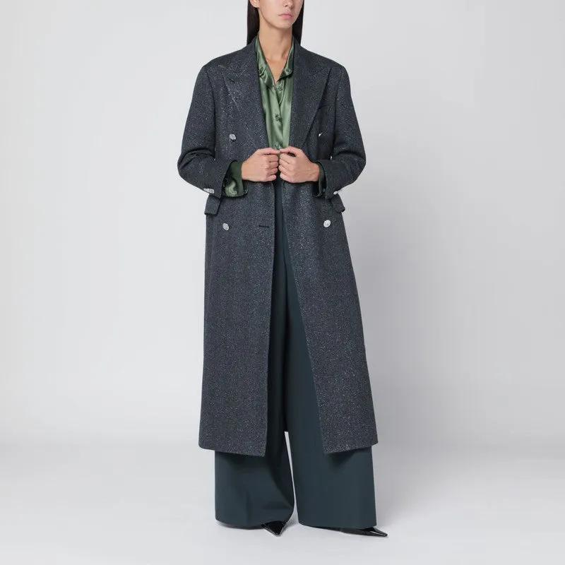 Tagliatore Black houndstooth double-breasted coat sold by Lord & Taylor