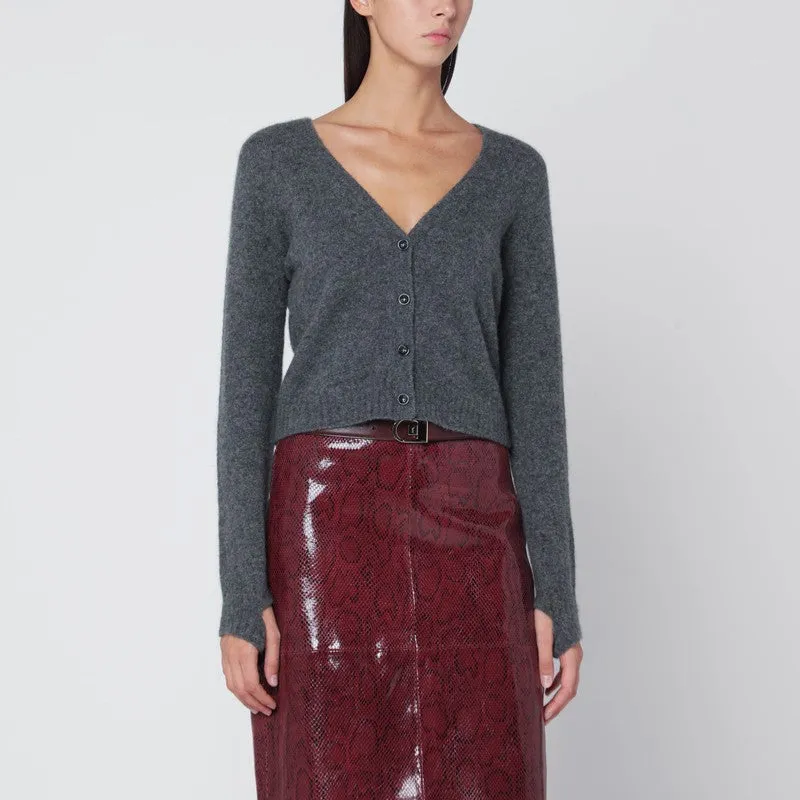 Roberto Collina Short anthracite gray cashmere cardigan sold by Lord & Taylor