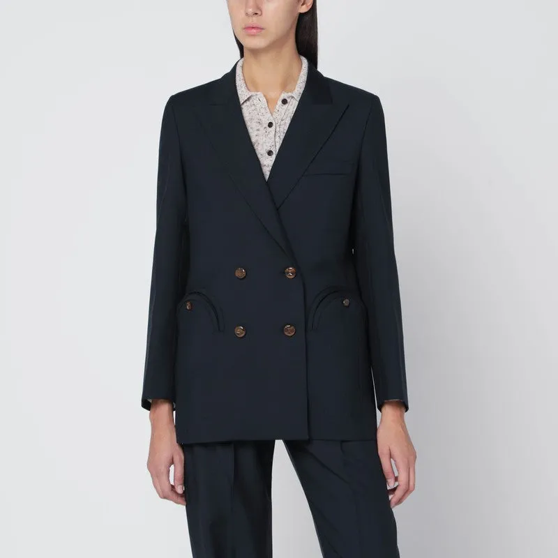 Blazé Milano Navy blue wool and mohair blazer first class sold by Lord & Taylor