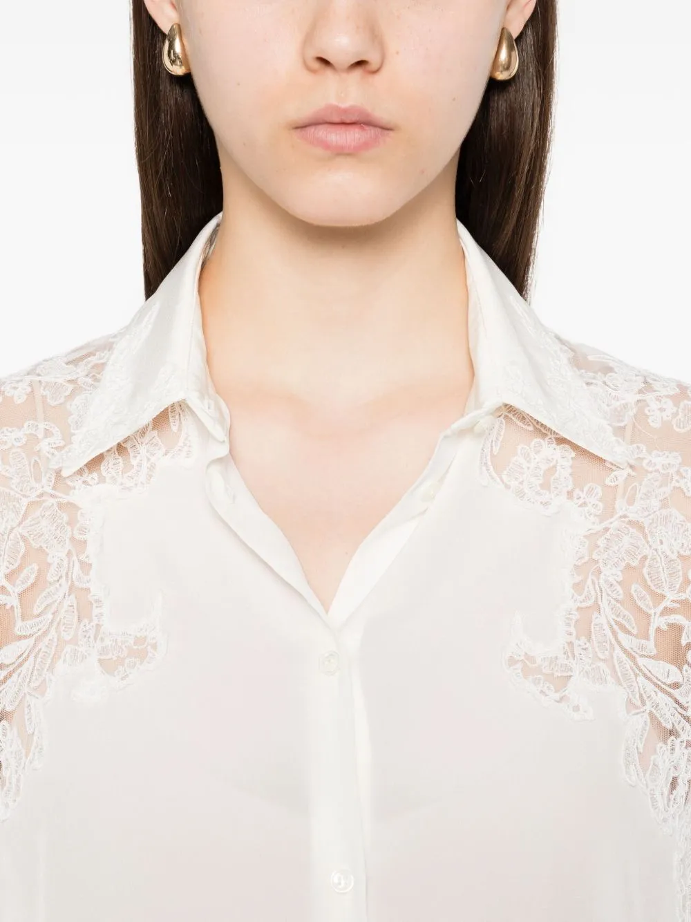 Ermanno Scervino Shirts White sold by Lord & Taylor product image thumbnail 4