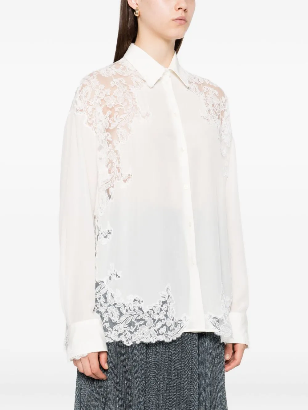 Ermanno Scervino Shirts White sold by Lord & Taylor product image thumbnail 2
