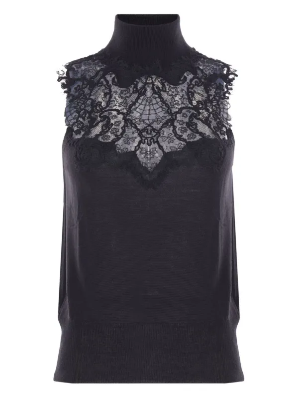 Ermanno Scervino Top Black sold by Lord & Taylor