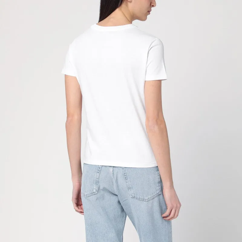 ETRO white T-shirt with logo embroidery sold by Lord & Taylor product image thumbnail 2