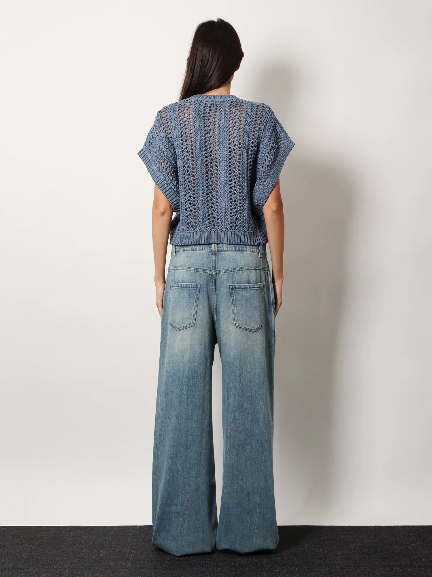 Stone-Washed Flared Jeans sold by Lord & Taylor product image thumbnail 3