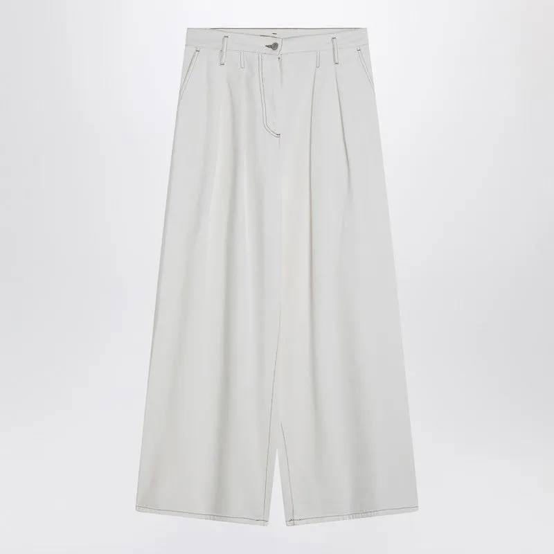Dries Van Noten Wide white trousers in cotton sold by Lord & Taylor