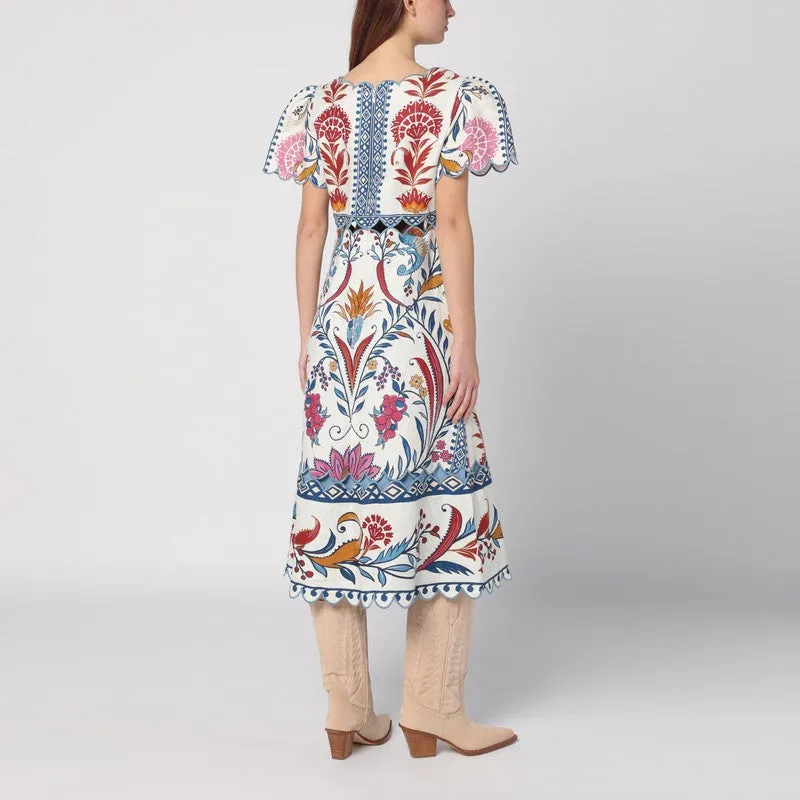 FARM Rio Midi linen dress with multi-coloured print sold by Lord & Taylor product image thumbnail 2