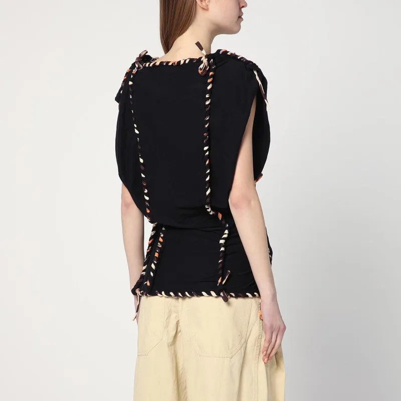 ISABEL MARANT Top Zohra black in cotton sold by Lord & Taylor product image thumbnail 2