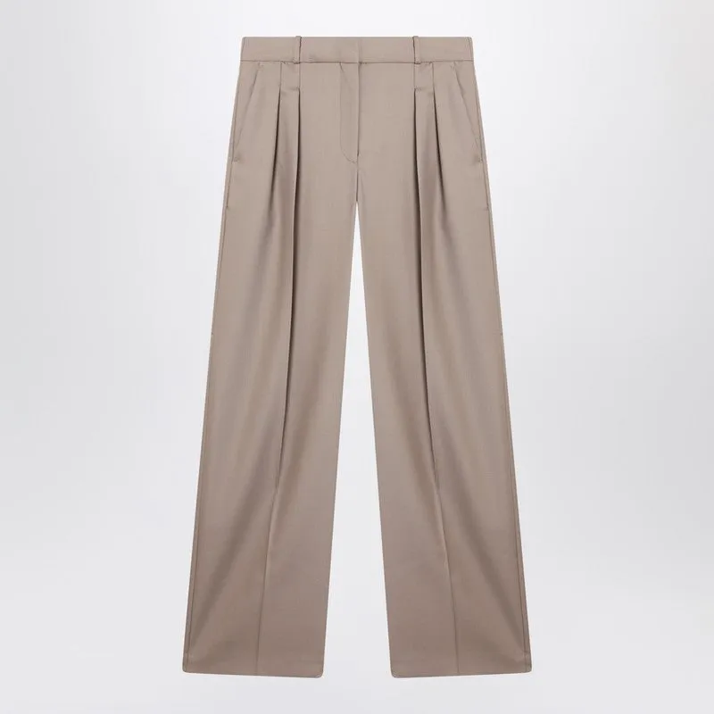 Loulou Studio Jacket with darts in taupe wool sold by Lord & Taylor