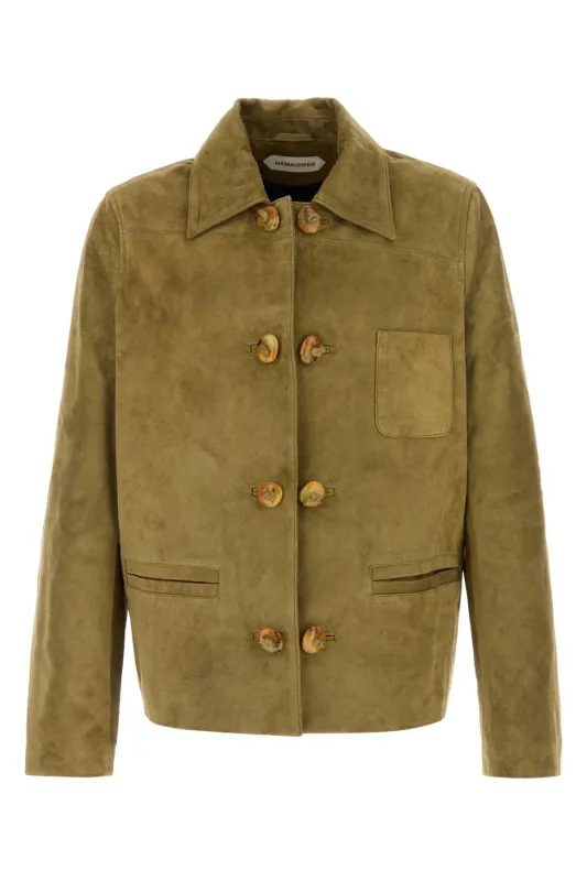 KHAKI SUEDE OSTERLY JACKET sold by Lord & Taylor