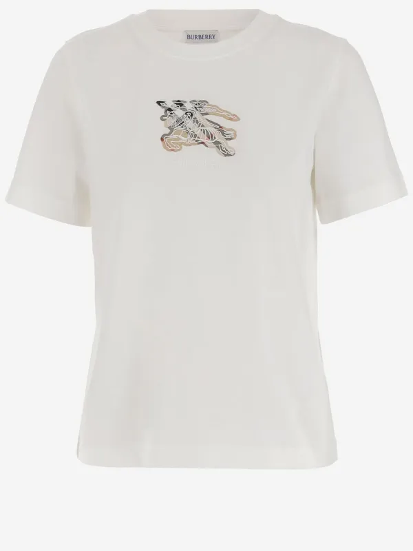 Cotton T-Shirt with Logo made by Burberry