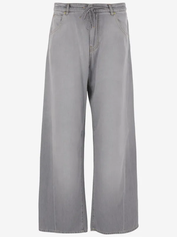 Wide-Leg Cotton and Lyocell Trousers sold by Lord & Taylor