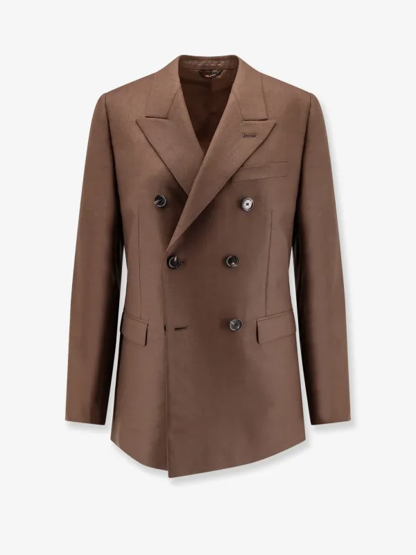 Tasmanian Virgin Wool Double-Breasted Blazer made by Loro Piana