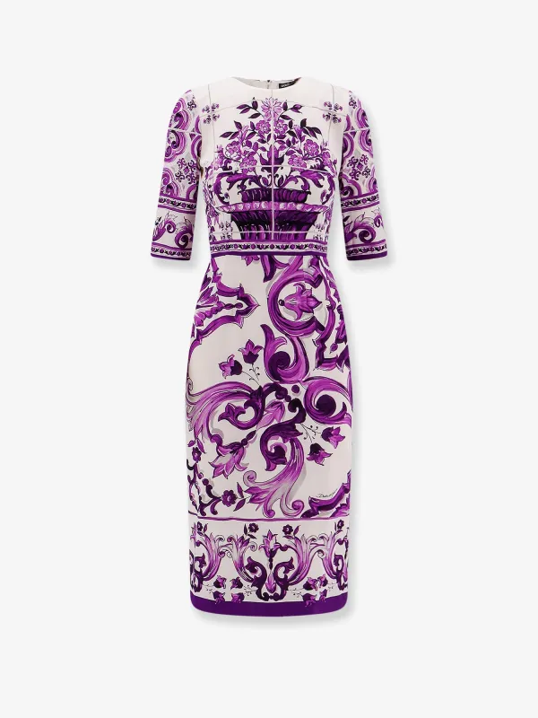 Silk Midi Pencil Dress with Maiolica Print sold by Lord & Taylor