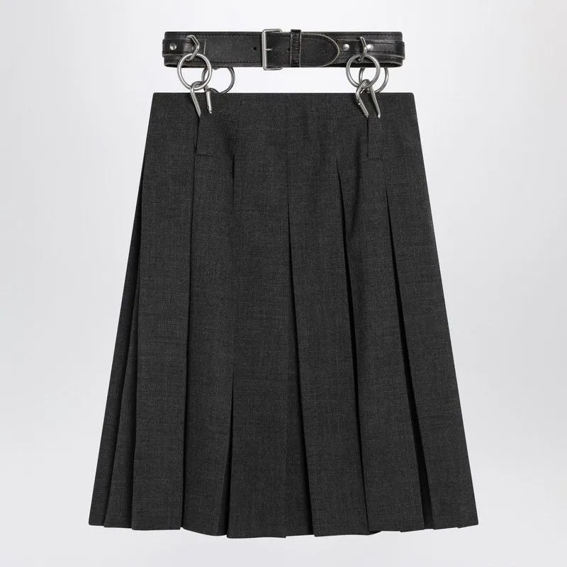 PLEATED MATTING SKIRT WITH BELT sold by Lord & Taylor