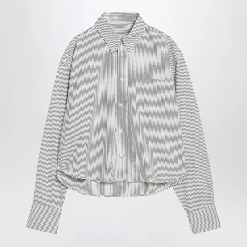 STRIPED AMI DE COEUR CROPPED SHIRT sold by Lord & Taylor
