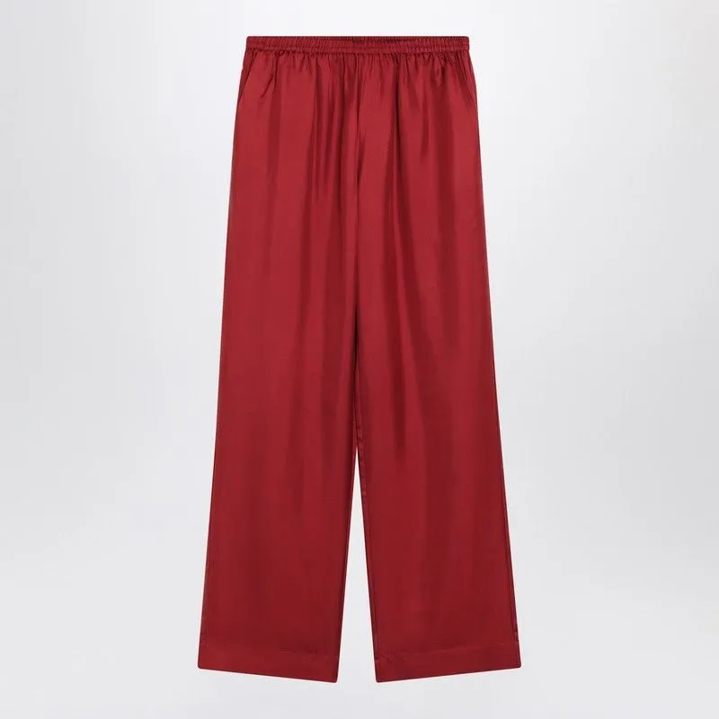 WIDE RED TROUSERS IN SILK sold by Lord & Taylor