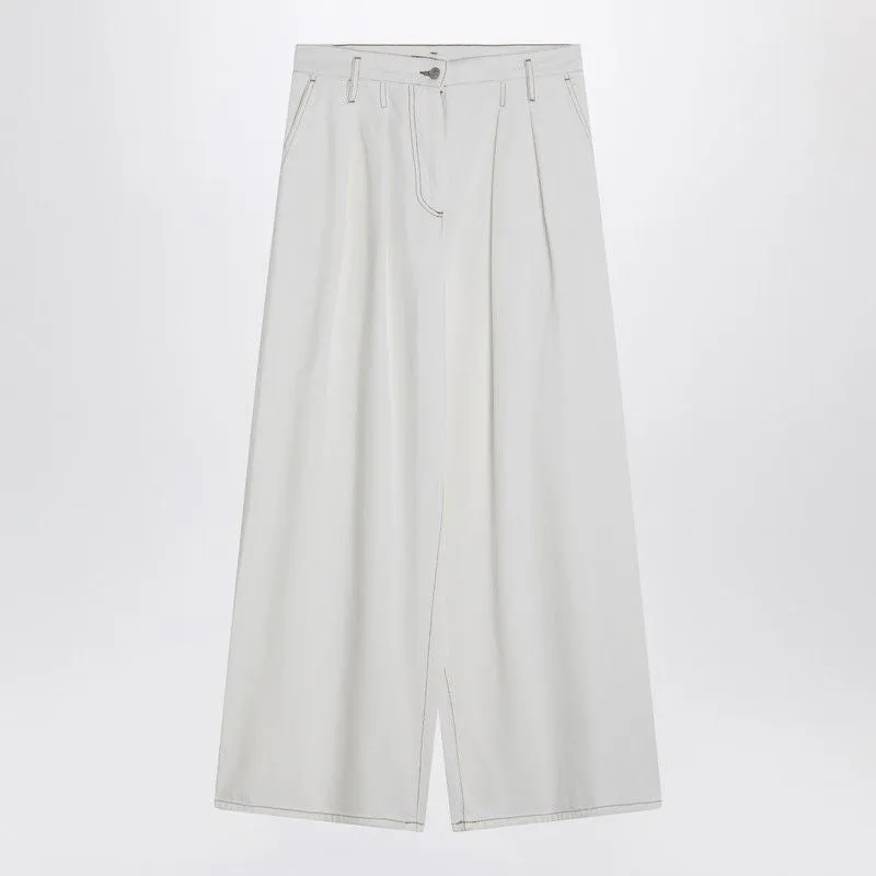 WIDE WHITE TROUSERS IN COTTON sold by Lord & Taylor