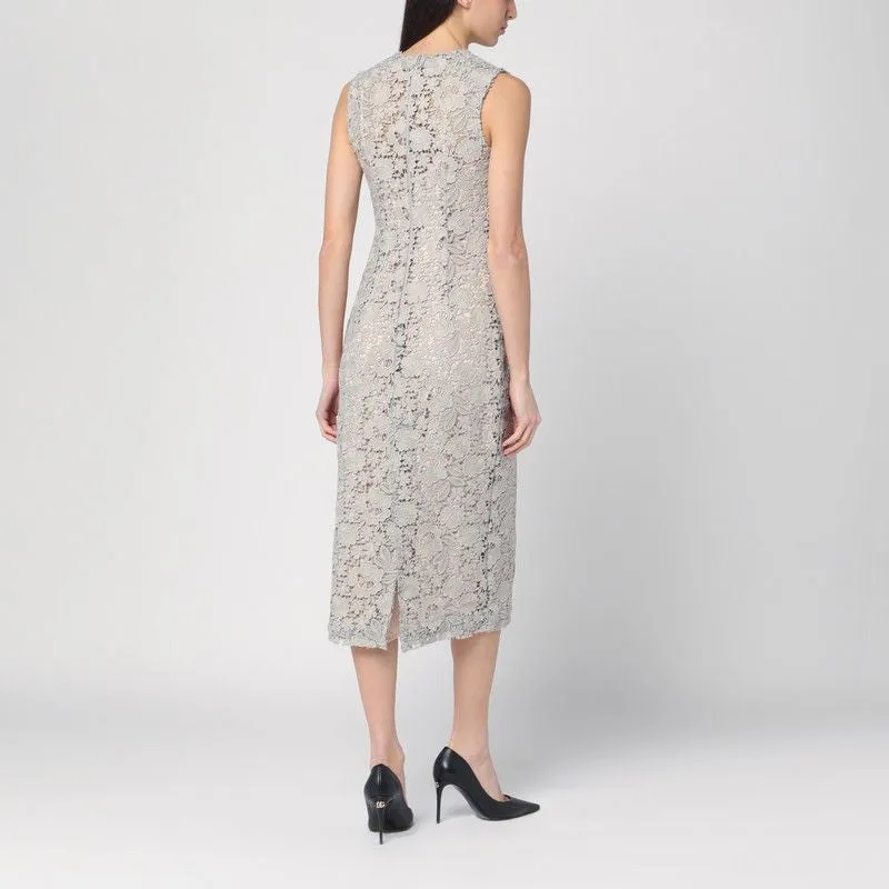LIGHT GREY LACE MIDI DRESS sold by Lord & Taylor product image thumbnail 2