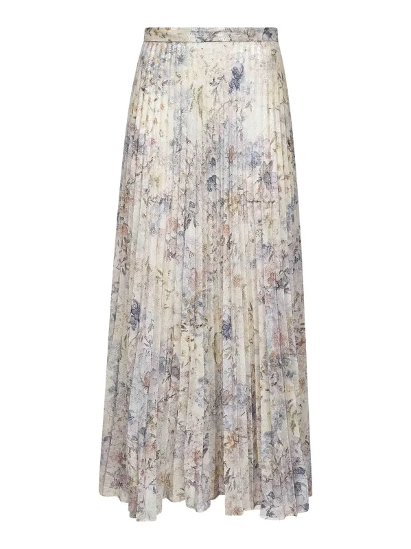 Sequin-Embroidered Floral Print Pleated Skirt sold by Lord & Taylor