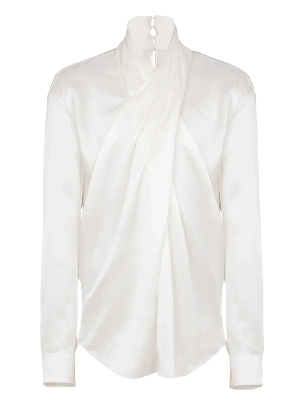 CROSSED FLUID SILK SHIRT sold by Lord & Taylor