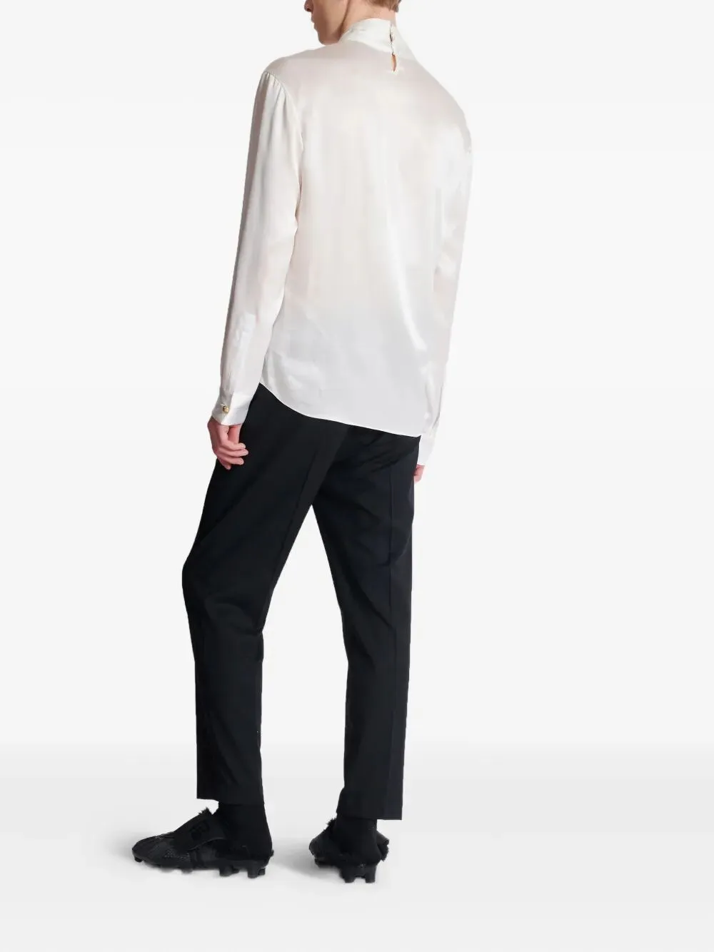 CROSSED FLUID SILK SHIRT sold by Lord & Taylor product image thumbnail 5