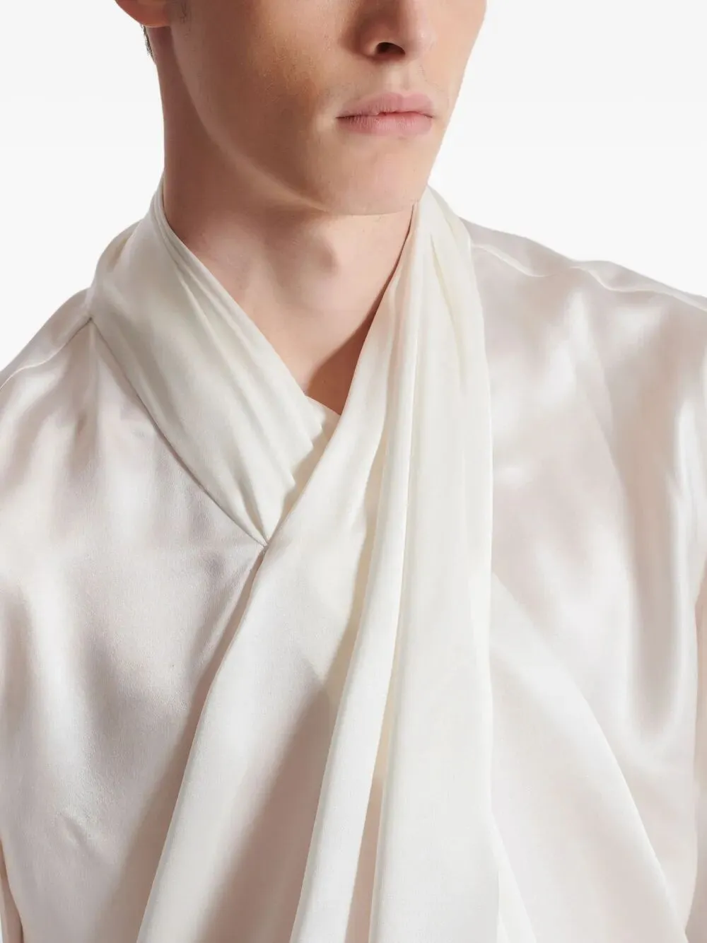 CROSSED FLUID SILK SHIRT sold by Lord & Taylor product image thumbnail 3