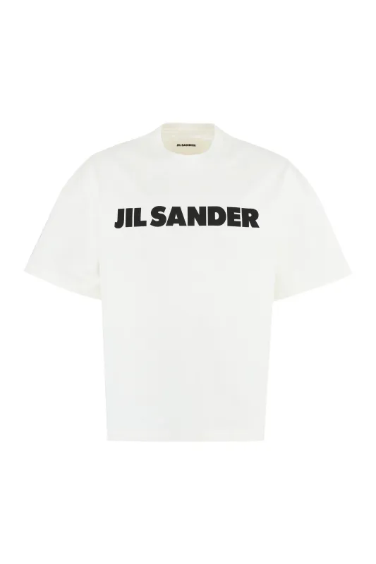 WHITE WIDE T-SHIRT WITH LOGO sold by Lord & Taylor