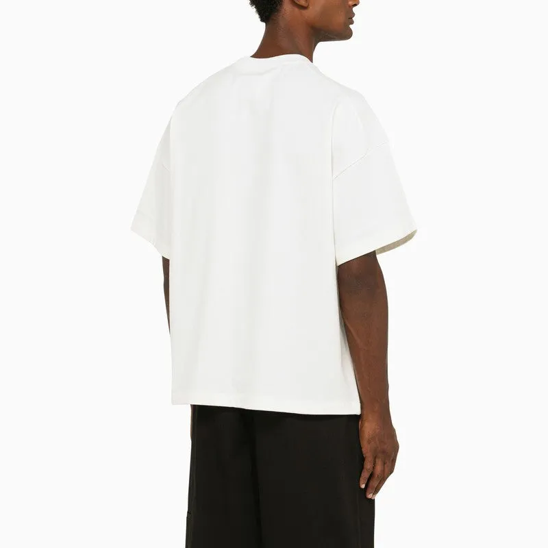 WHITE WIDE T-SHIRT WITH LOGO sold by Lord & Taylor product image thumbnail 3