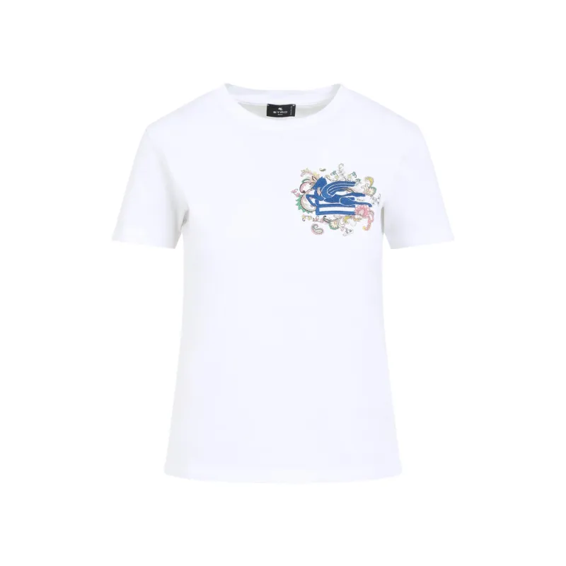 WHITE T-SHIRT WITH LOGO EMBROIDERY sold by Lord & Taylor