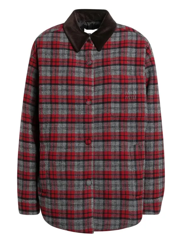 PLAID COAT WITH CORDUROY COLLAR sold by Lord & Taylor