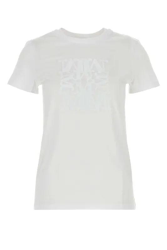 WHITE COTTON BRAVO T-SHIRT made by MaxMara