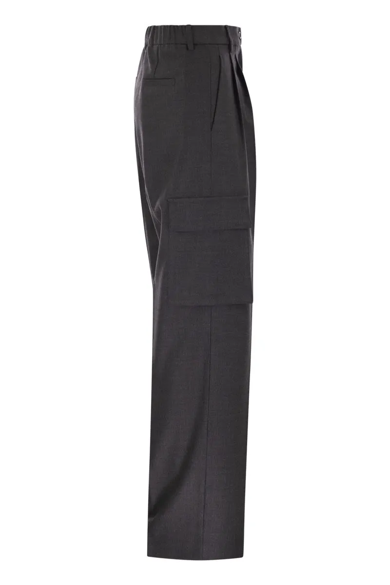 CARGO TROUSERS IN WOOL AND VISCOSE BLEND sold by Lord & Taylor product image thumbnail 3
