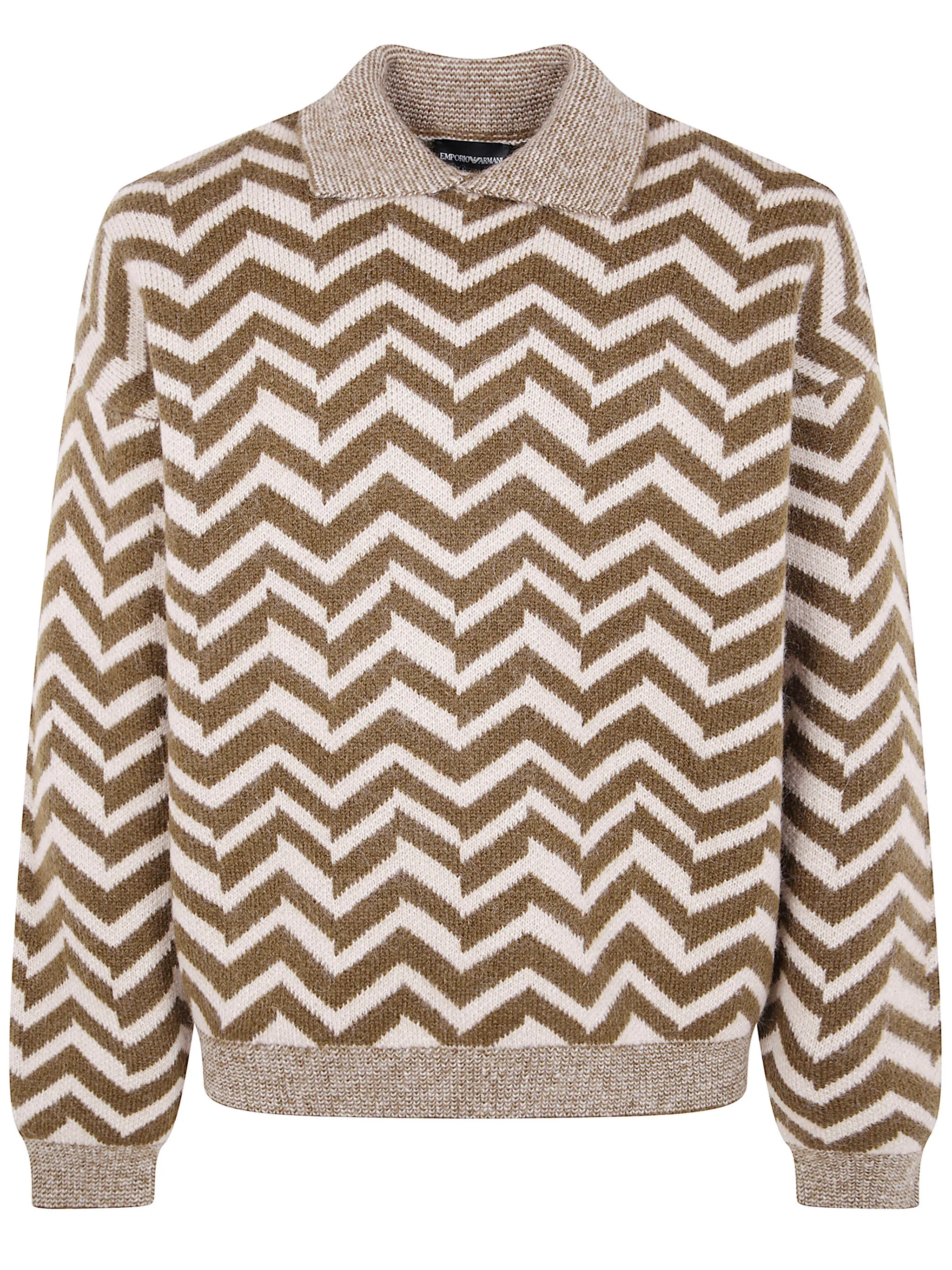 BEIGE CHEVRON HIGH NECK SWEATER sold by Lord & Taylor product image thumbnail 3