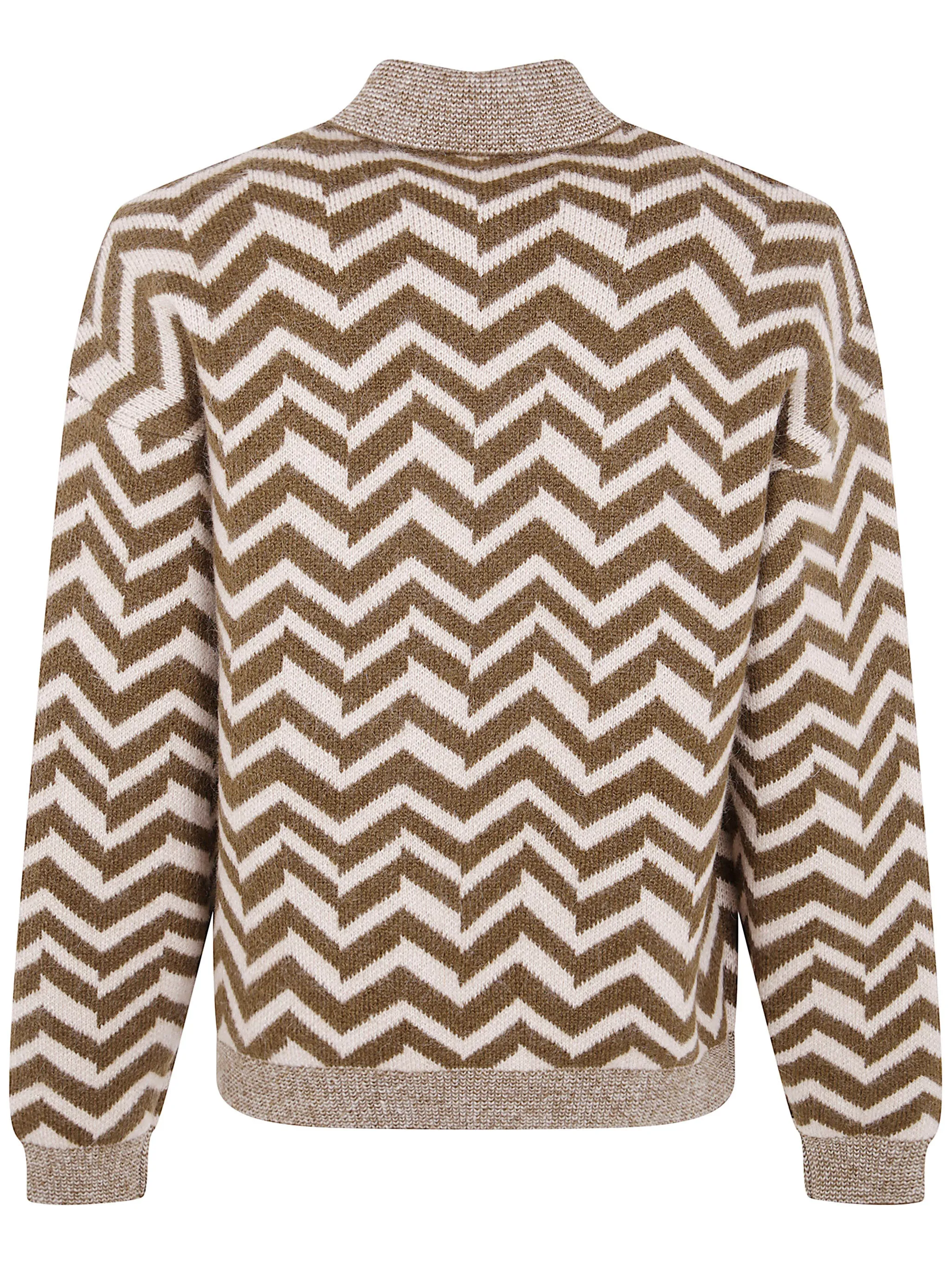 BEIGE CHEVRON HIGH NECK SWEATER sold by Lord & Taylor product image thumbnail 4