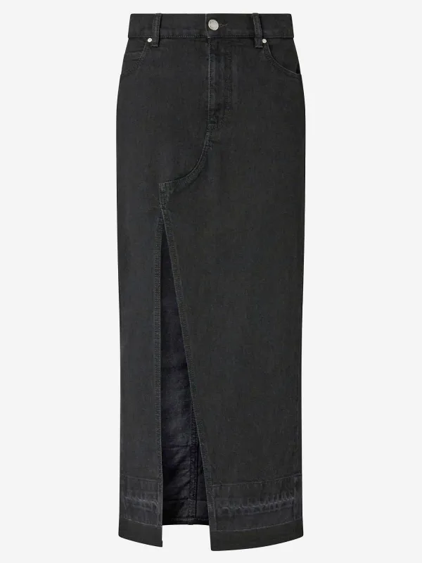 Stretch Cotton Denim Skirt sold by Lord & Taylor