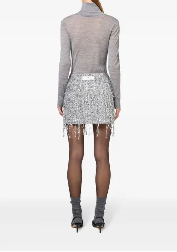 EMBROIDERED SEQUIN THIGH-LENGTH SKIRT sold by Lord & Taylor product image thumbnail 3