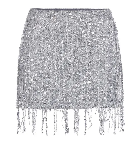 EMBROIDERED SEQUIN THIGH-LENGTH SKIRT sold by Lord & Taylor product image thumbnail 5