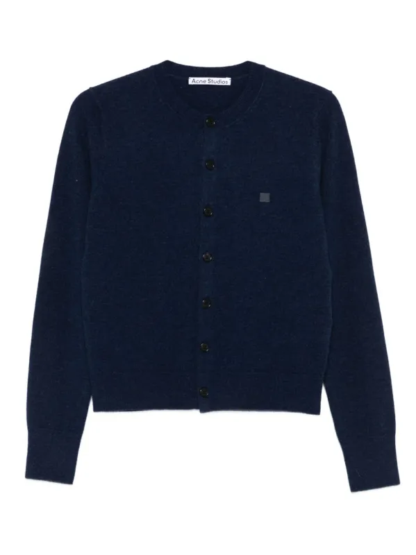 BLUE BUTTON NECK SWEATER sold by Lord & Taylor
