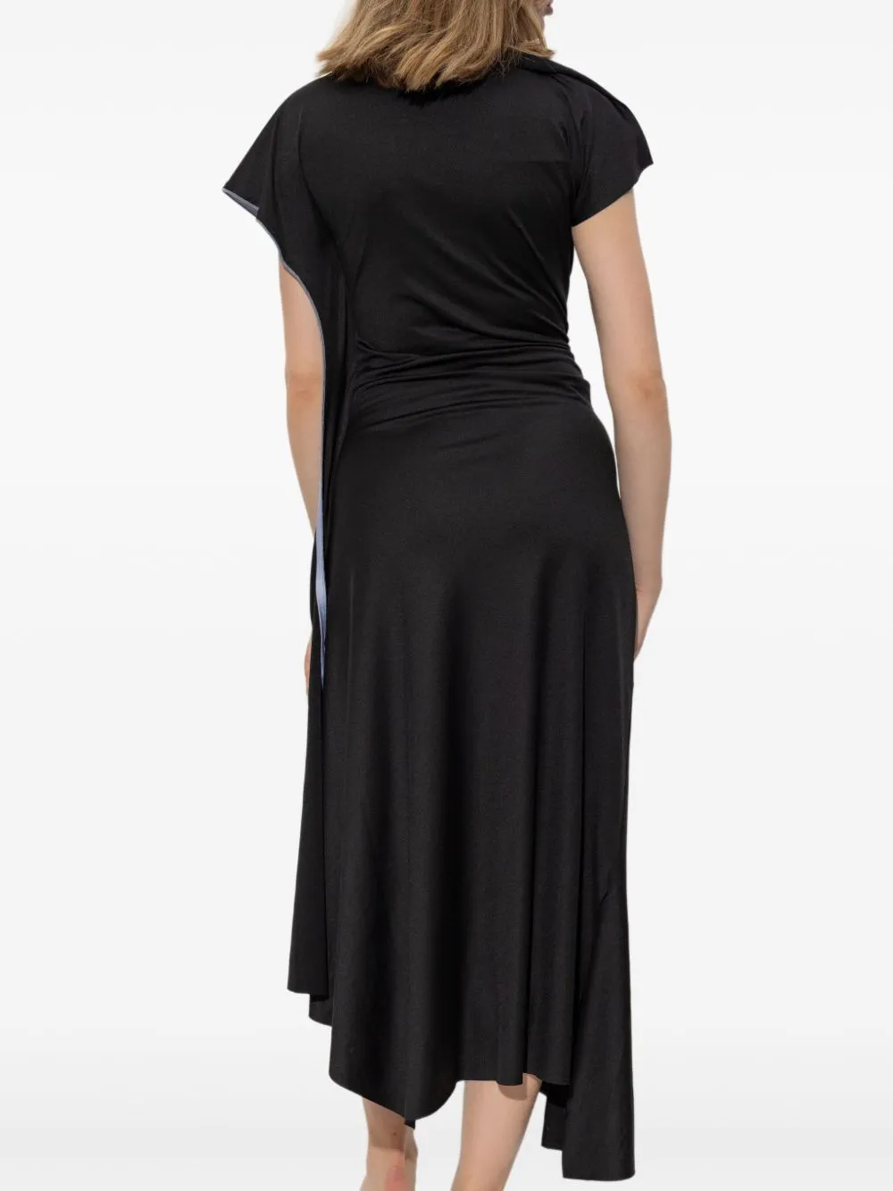 BLACK DRAPED ASYMMETRICAL DRESS sold by Lord & Taylor product image thumbnail 3