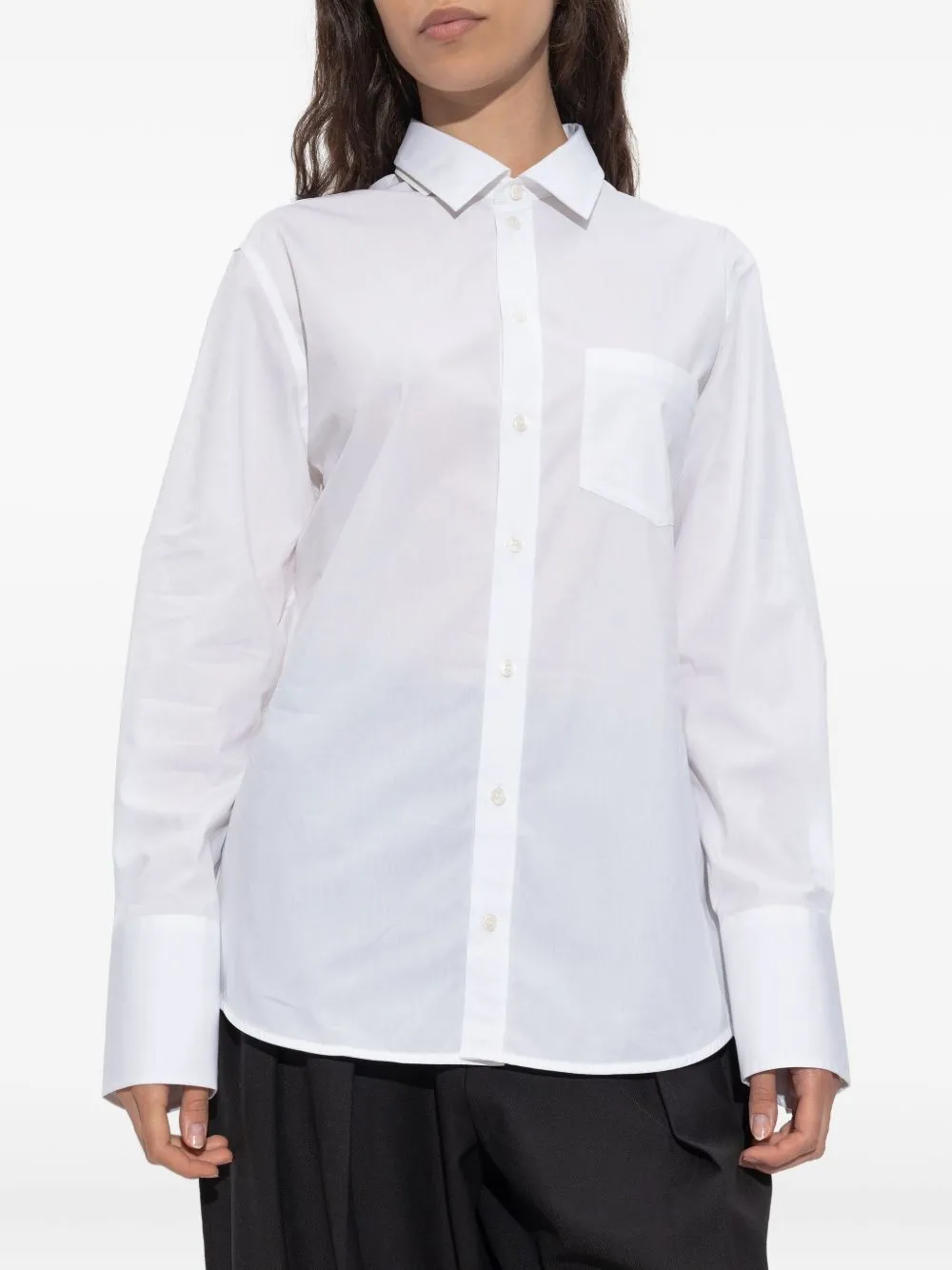 WHITE BUTTON-UP SHIRT sold by Lord & Taylor product image thumbnail 4