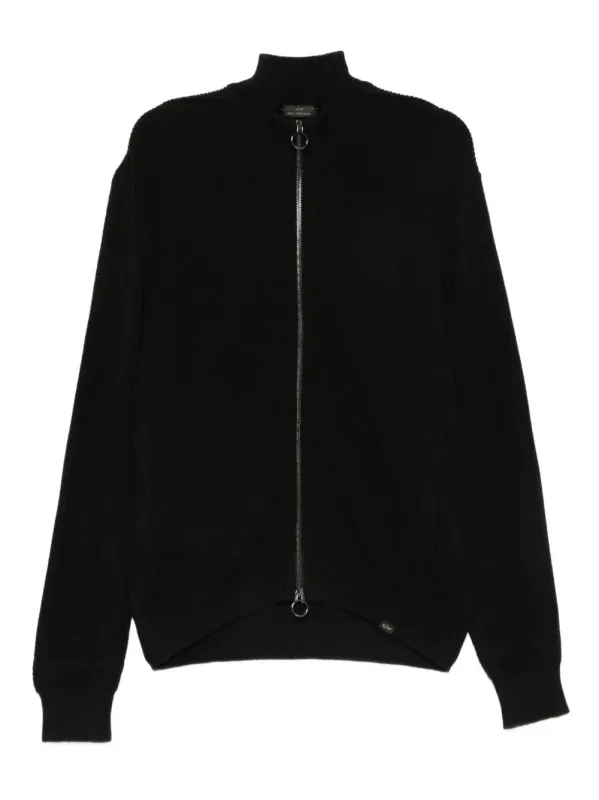 RIBBED ZIP-UP HIGH-NECK CARDIGAN sold by Lord & Taylor