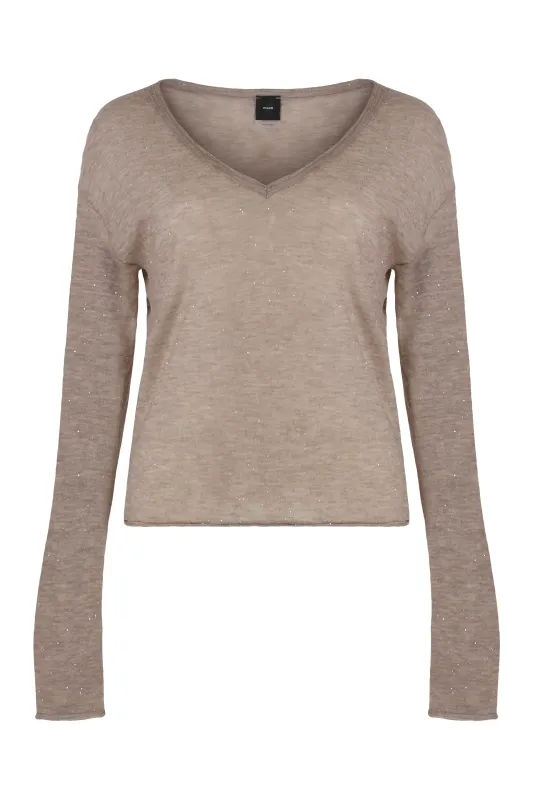 SALOMONE LONG SLEEVE SEQUIN TOP made by Pinko