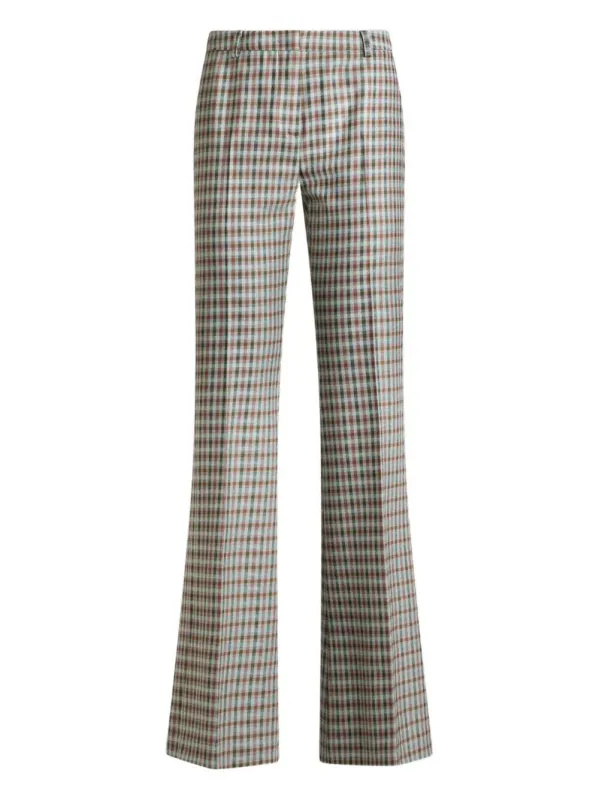 GINGHAM FLARE TROUSERS sold by Lord & Taylor