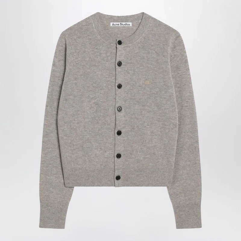 GREY MELANGE YAK WOOL CARDIGAN sold by Lord & Taylor