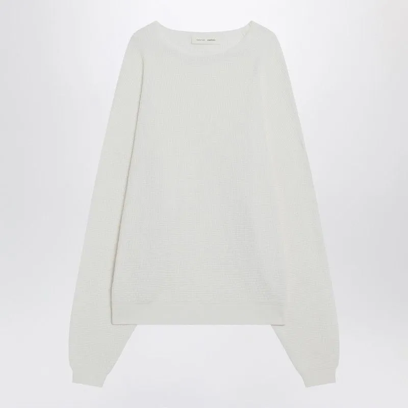 CLOUD WHITE NYLON-BLEND SWEATER sold by Lord & Taylor
