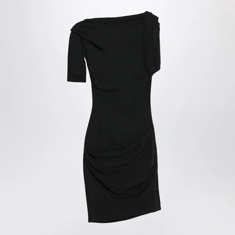 BLACK DRAPED MINI DRESS sold by Lord & Taylor